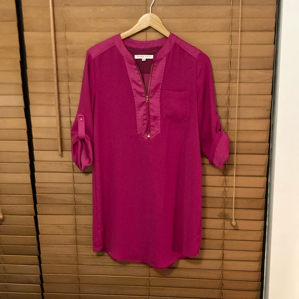 Trina Turk shirt dress with zipper